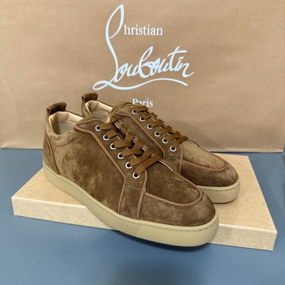 Christian Louboutin 3180608 Men's Suede Rantulow Orlato Flat Veau Velours sz 44 - Picture 12 of 14